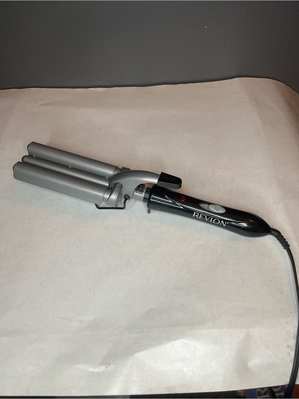 Revlon Black and Silver Triple Barrel Waver Hair Styling Iron